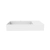 Castello Usa Juniper 30” Left Basin Solid Surface Wall-Mounted Bathroom Sink in White CB-GM-2056-30-L